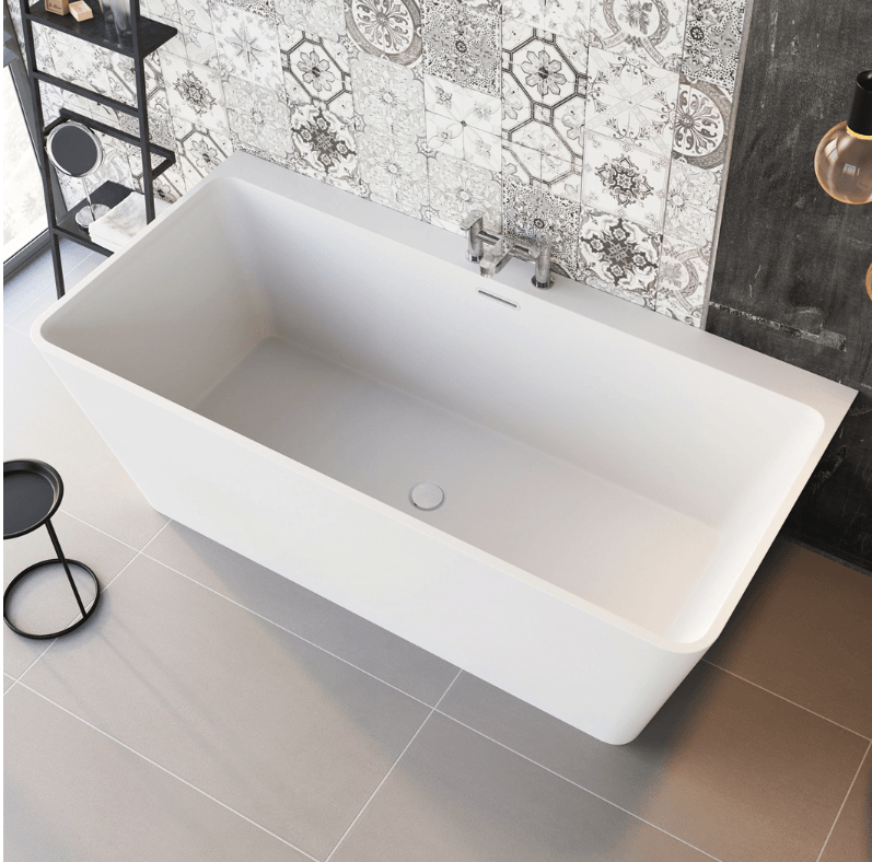 Julia Freestanding Back to Wall Acrylic Bath