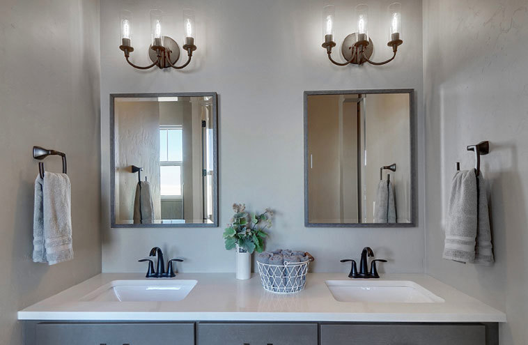 shot of bathroom mirrors