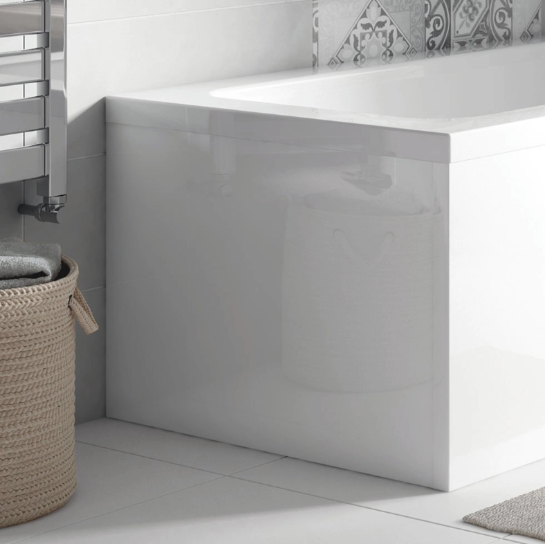 Drench Square Shower Bath End Panel 700mm