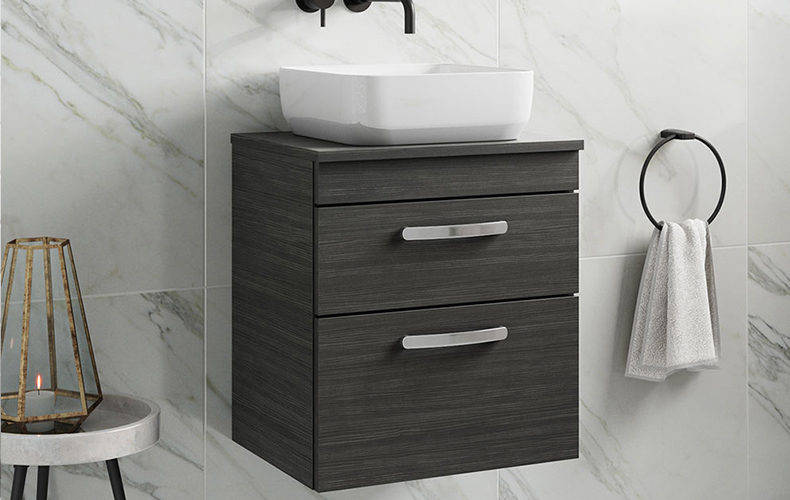 Wall Mounted Grey Vanity Unit