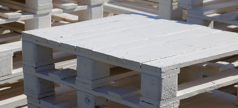 grey painted pallet