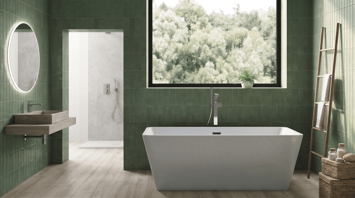 Vellamo Forte Freestanding Bath Shower Mixer with Shower Kit