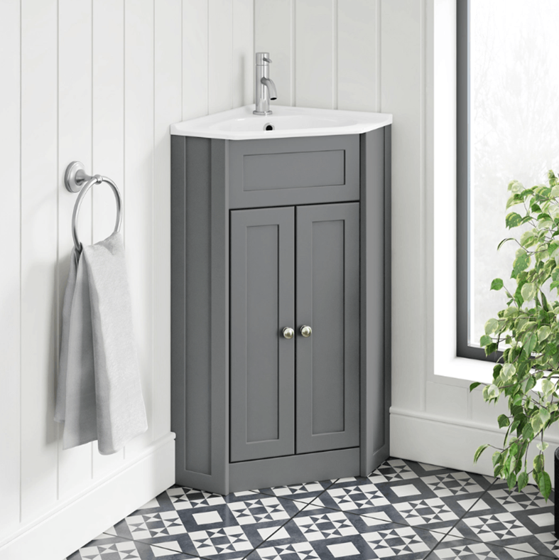 Butler & Rose Catherine Corner Cloakroom Vanity Unit with Basin