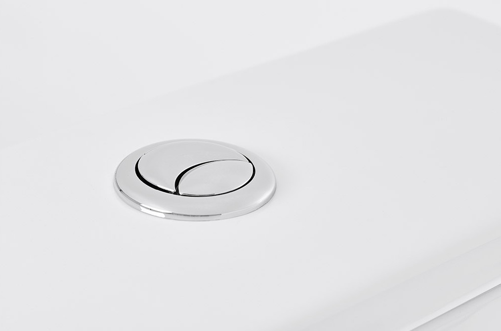 Dual-flush toilet button for reduced water use